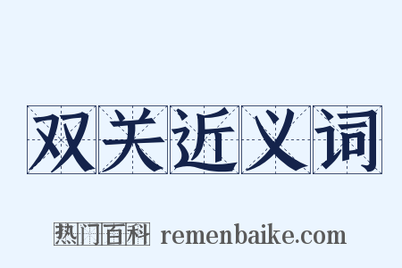 双关近义词是什么意思的图片